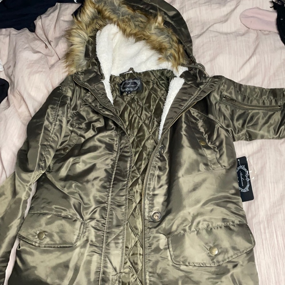 Olive green coat